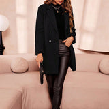 Fashion Tailored Collar Slim-fit Women's Trench Coat