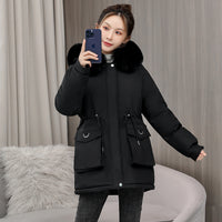 Fur Collar Velvet Lining Warm Coat
