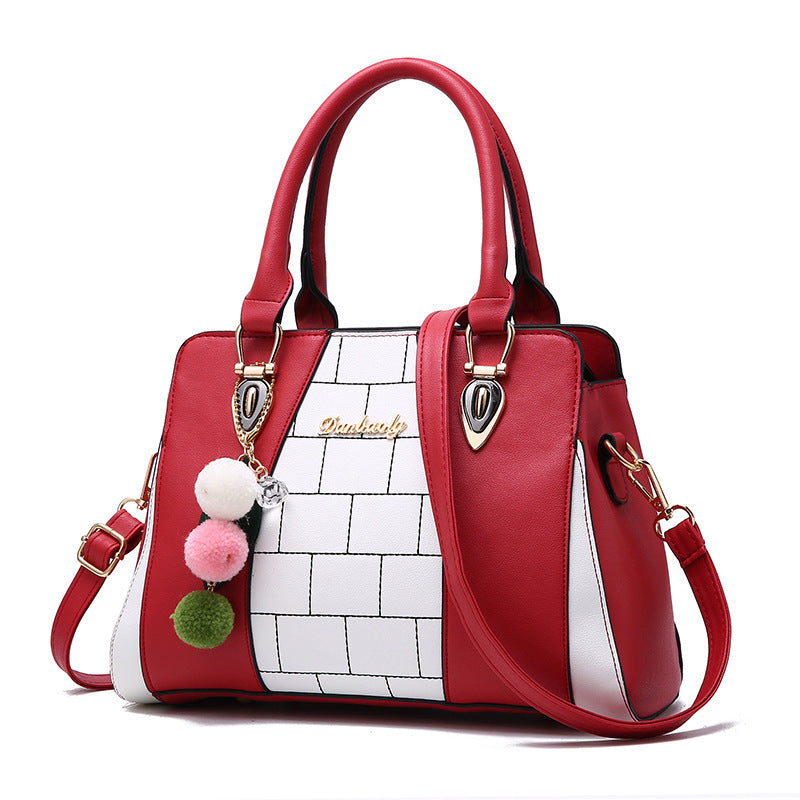 Zipper Square Shoulder Women Handbag