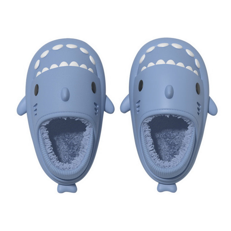Waterproof Gradient Shark Cotton Slipper