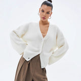 Thick Knit Cardigan Baggy Coat