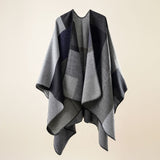Double-sided Plaid Cashmere Shawl Coat