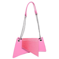 Leather Glossy Stone Pattern Pouch