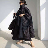 Spring And Autumn New Overknee Long Windbreaker Women's Loose Plus Size