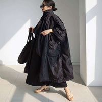 Spring And Autumn New Overknee Long Windbreaker Women's Loose Plus Size