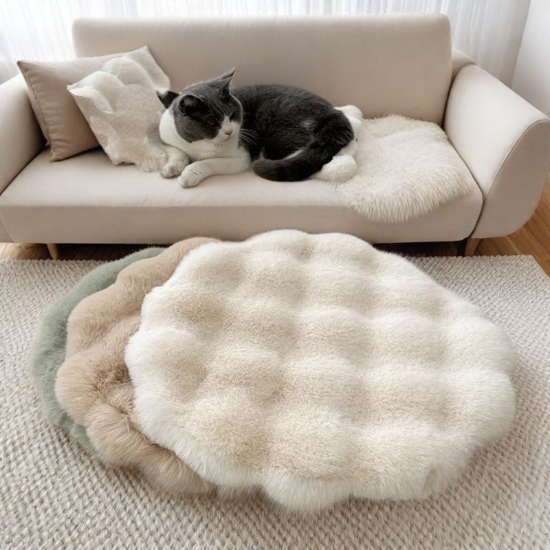Warm Sleep Round Plush Pet Pad