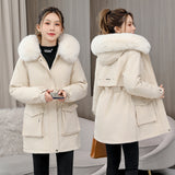 Fur Collar Velvet Lining Warm Coat