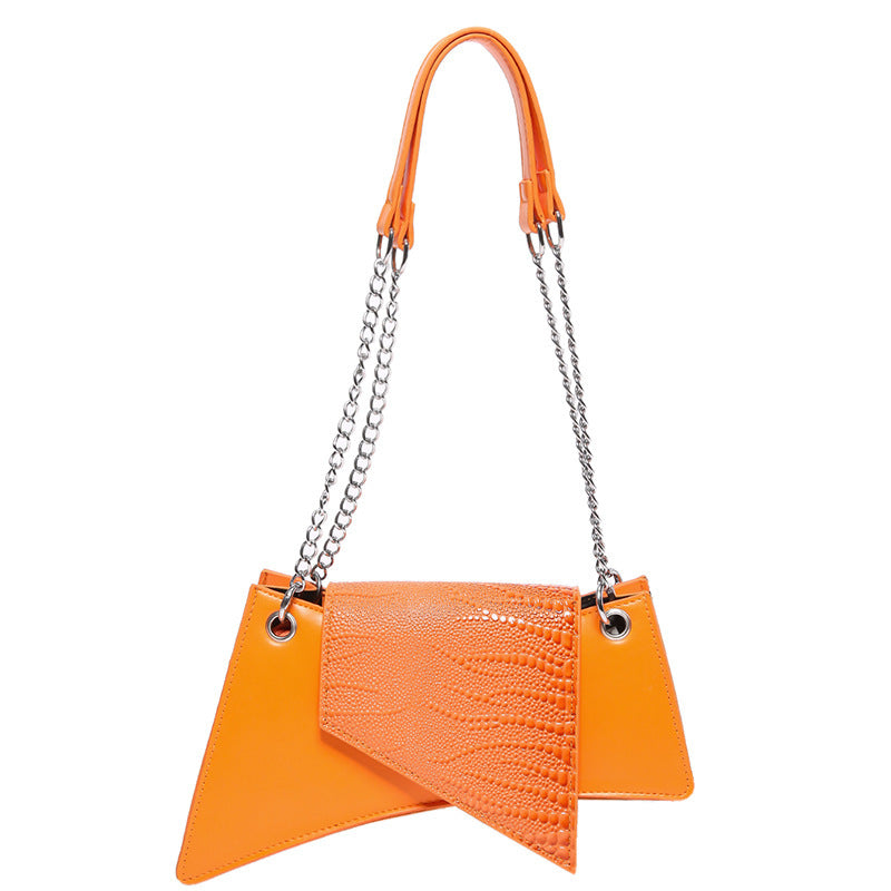 Leather Glossy Stone Pattern Pouch