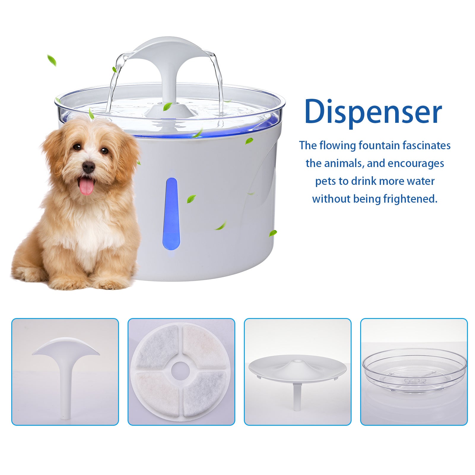 Automatic Water Circulating Basin Pet Feeder