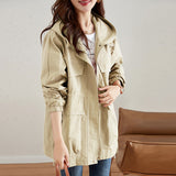 Women's Mid-length Western Style Youthful-looking Trench Coat