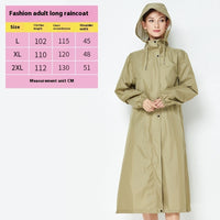 Fashion Trench Coat Raincoat Lightweight Breathable Solid Color Long Sleeve