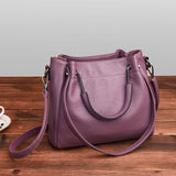 Women's Soft Leather Retro Bucket Handbag