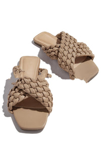 New Summer Products Large-Size Flat Bottomed Braided Belt Women's Half-Slipper Sandals