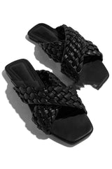 New Summer Products Large-Size Flat Bottomed Braided Belt Women's Half-Slipper Sandals