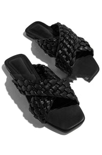 New Summer Products Large-Size Flat Bottomed Braided Belt Women's Half-Slipper Sandals