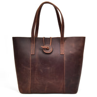 Genuine Leather Clutch Tote Handbag