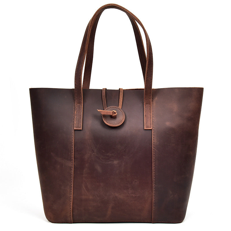 Genuine Leather Clutch Tote Handbag