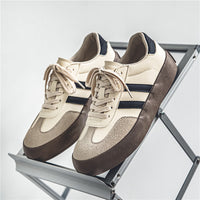 All-matching PU Leather Couple Flat Sneakers for Men