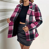 Loose Plaid Jacket Blazer Versatile