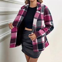 Loose Plaid Jacket Blazer Versatile