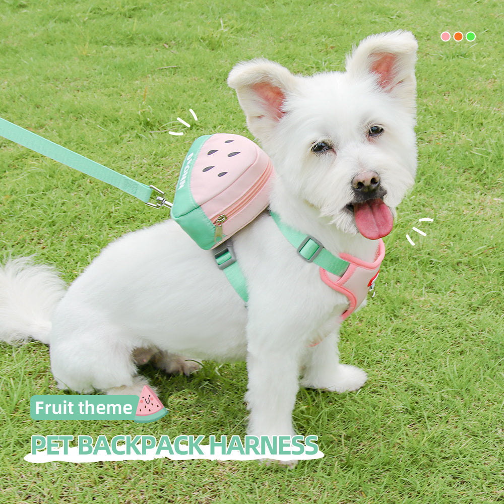 Anti Slip Soft Breathable Pet Chest Strap With Backpack