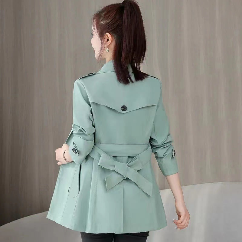 Elegant Slimming British Style Petite Top Student Double Breasted Coat