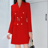 Office Lady Style Slimming Waist Trimming Coat Women's Top