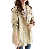 Women's Mid-length Western Style Youthful-looking Trench Coat