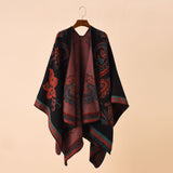 Double-sided Plaid Cashmere Shawl Coat