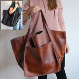 PU Soft Vintage Large Capacity Handbags
