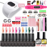 54W Nail Lamp Polisher Nail Polish Tool Set
