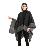 Double-sided Plaid Cashmere Shawl Coat