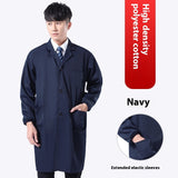 Work Clothes Blue Long Sleeve Dustproof Unlined Long Gown