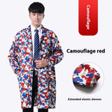 Work Clothes Blue Long Sleeve Dustproof Unlined Long Gown