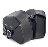 Black PU Leather Saddle Bags Pouch