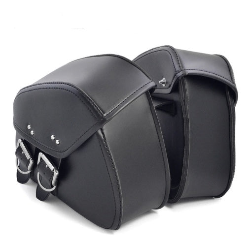 Black PU Leather Saddle Bags Pouch