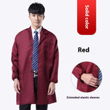 Work Clothes Blue Long Sleeve Dustproof Unlined Long Gown