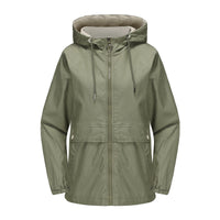 New Hooded Solid Color Trench Coat For Women