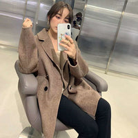 Women's High-end Suit Jacket Loose Thick Slimming