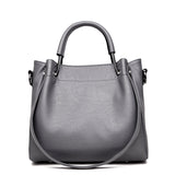 Women's Soft Leather Retro Bucket Handbag