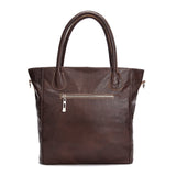 Large Capacity Leather Zipper Tote Bag