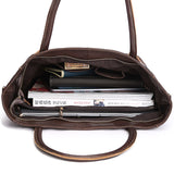 Large Capacity Leather Zipper Tote Bag