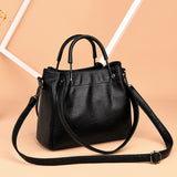 Women's Soft Leather Retro Bucket Handbag