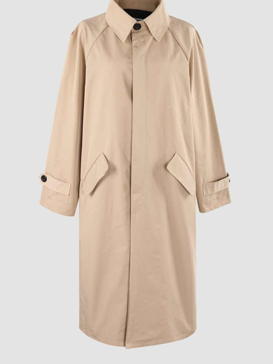 Nerazzurri Men's Duster Lapel Single Breasted Loose Casual Jacket