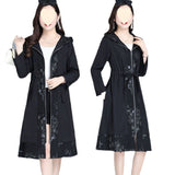 Elegant Trench Coat Women's Plus Size Coat Over The Knee Fashion