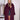 New Wine Red Loose Lapel Long Sleeves Single Button Overcoat Coat