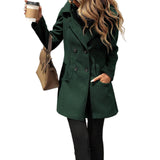Solid Color Loose Fit Fashion Slim Hat Woolen Coat