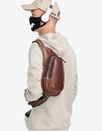 Crazy Horse Leather Chest Bag