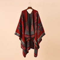 Double-sided Plaid Cashmere Shawl Coat