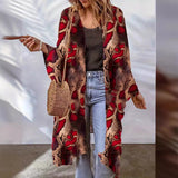 Bohemian Cardigan Aztec Printed Bat Cloak